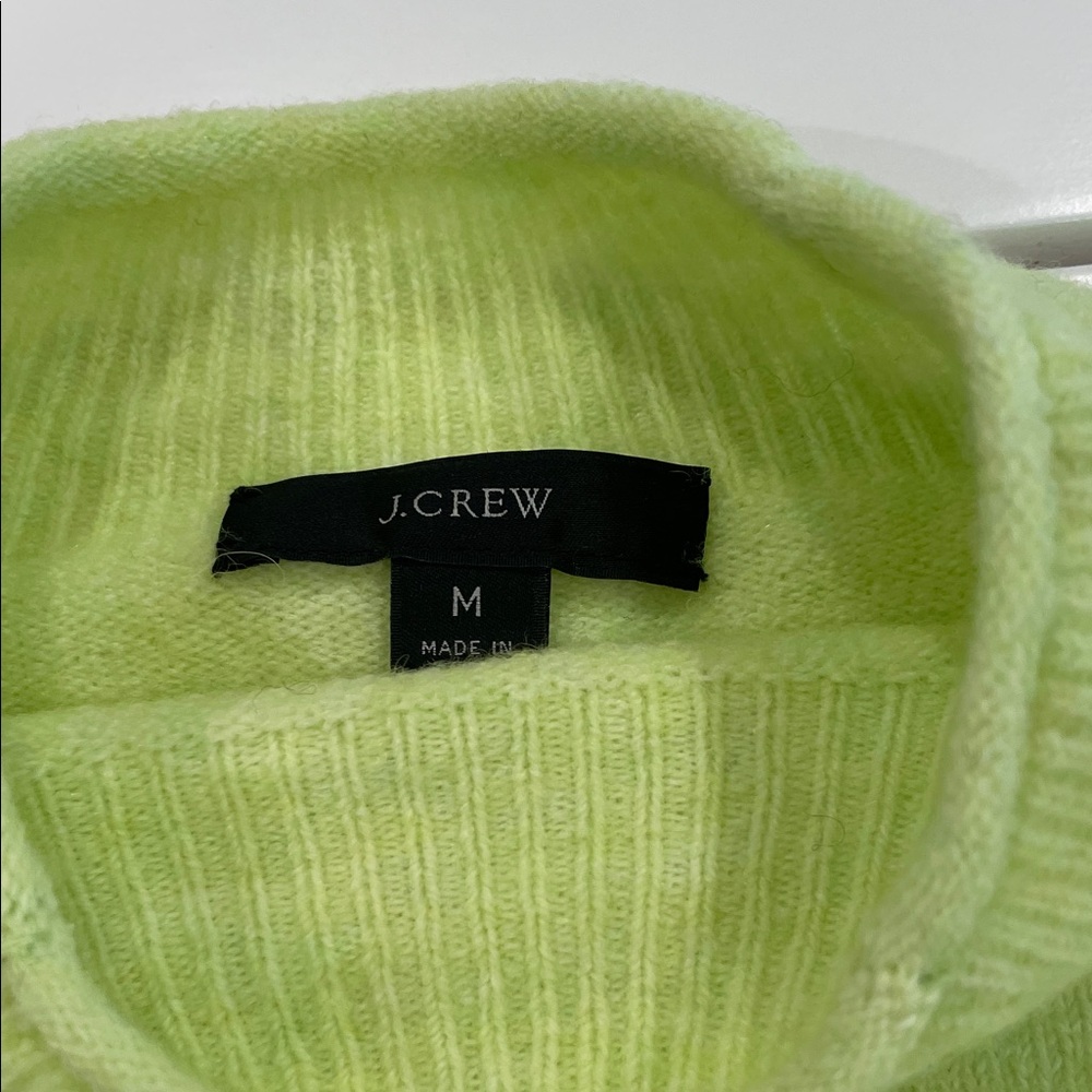 J. Crew Soft Lime Roll Neck Sweater Size M